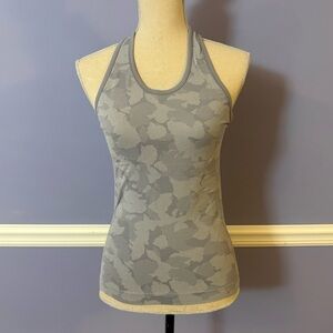Athleta Gray Camo Momentum Tank Top